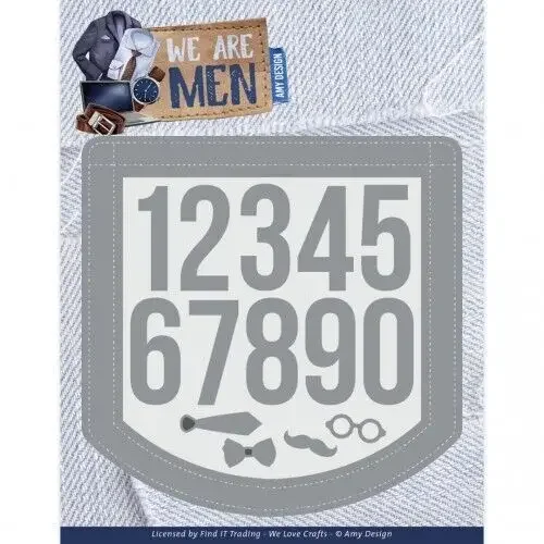 Silicone Well Dressed Man Trousers Digits Metal Cutting Dies Stamps Scrapbooking Stencil Photo Album Card DIY Paper Embossing