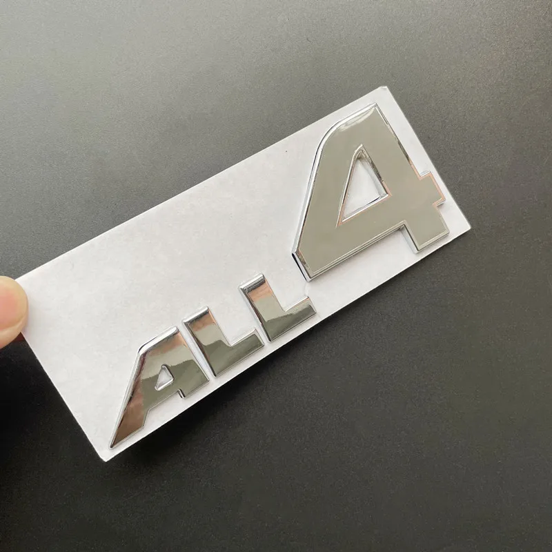 3D Metal Black and Red ALL 4 Car Emblem Badge Sticker Accessories