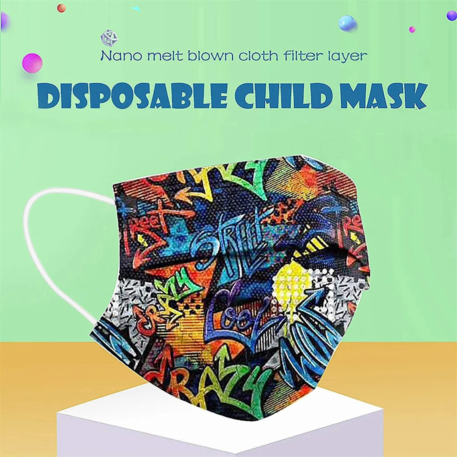 Kids Face Mask 50Pcs Disposable 3 Ply Safety Face Mask 4-12 Children Outdoor Dust-Proof Protective Disposable face mask,disposable face mask
