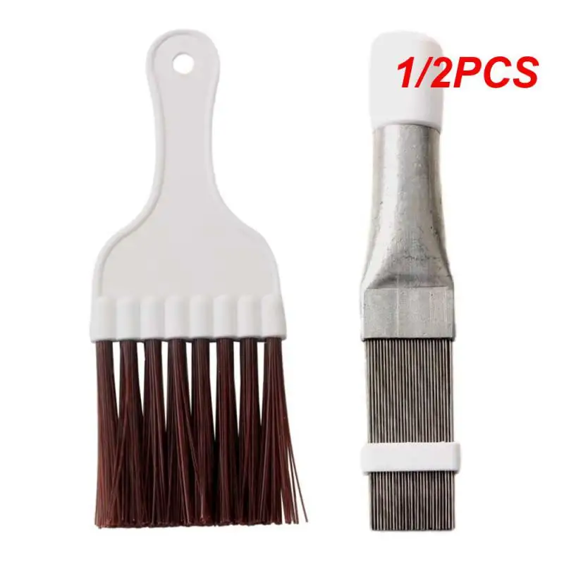 

1/2PCS Fin Comb Stainless Steel Multifunction Efficient Air Conditioning Cleaning Convenient Simple Household 2 Pieces/set White