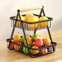 2/3 Tiers Storage Rack Multi-Purpose Fruit And Vegetable Basket Countertop Storage Shelf for Bathroom Home and Kitchen Organizer 2