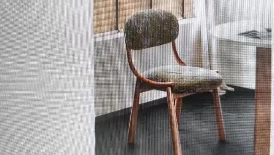 Новый обеденный стул из овечьего Шона/домашний в стиле ретро решетчатого дерева