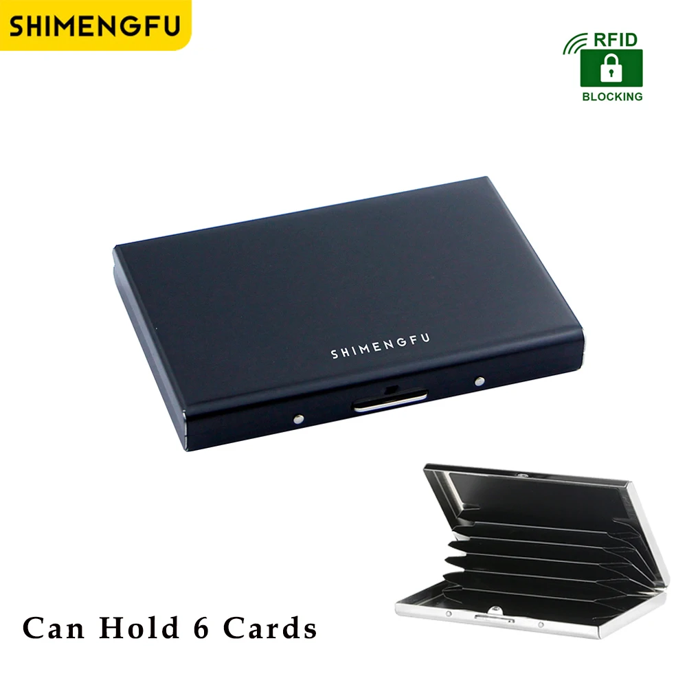 

Fashion Card Holder Aluminum Stainless Steel Antimagnetic Wallets for Women Men Metal Credit ID Card Business Purse Wallets