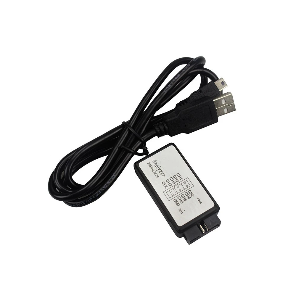 Logic analyzer Test hook clip logic analyzer test folder for jumper wire dupont cable for USB Saleae 24M 8CH