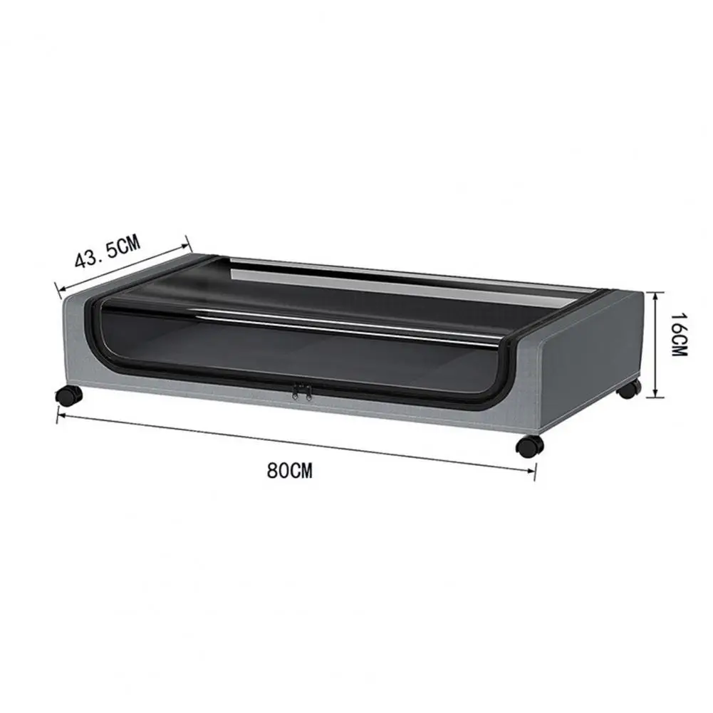 Under-Bed Storage Box Dustproof Handle Design Zipper Closure Blanket Storage Bag With Wheels Large Capacity Under Bed Case 6