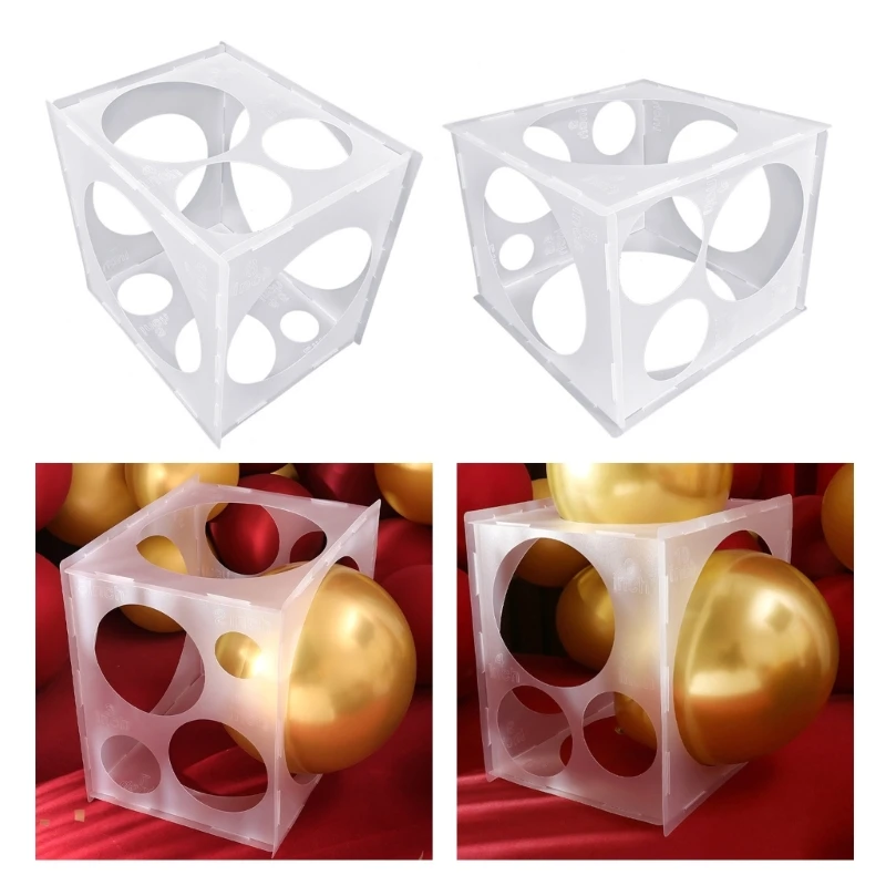 

2-10Inch Collapsible Plastic Balloon Sizer Box Cubes Balloon Size Measurement Tool for Balloon Decorations Balloon DropShip