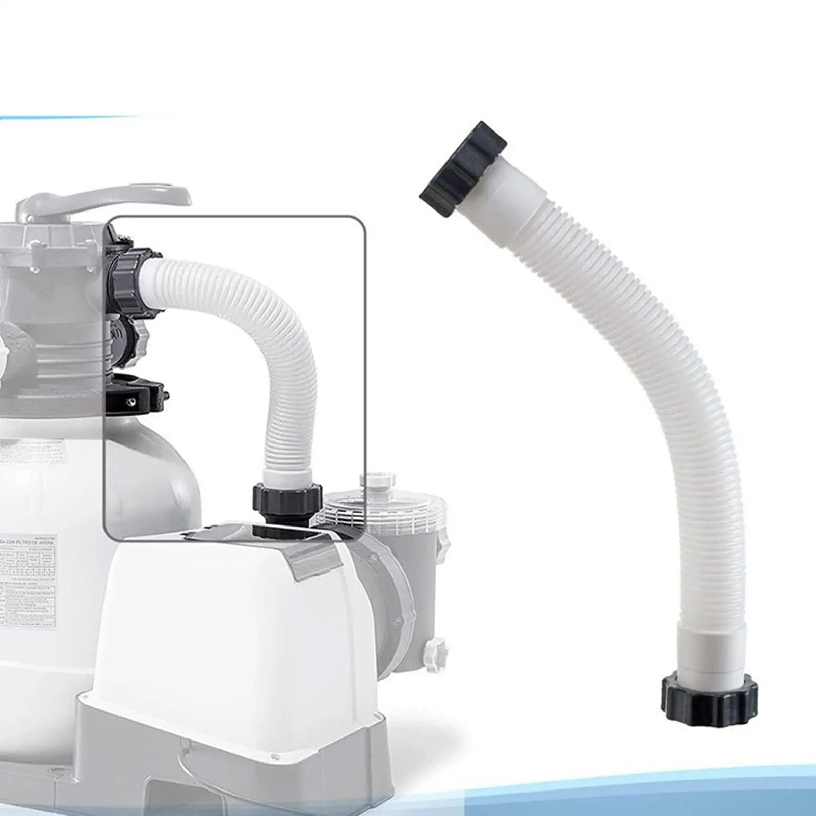 Pool Replacement Hose Pool Filter Hose Quick-Connect Flexible Heavy-Duty Pipe Parts for Swimming Maintenance Hot Tubs Filtration