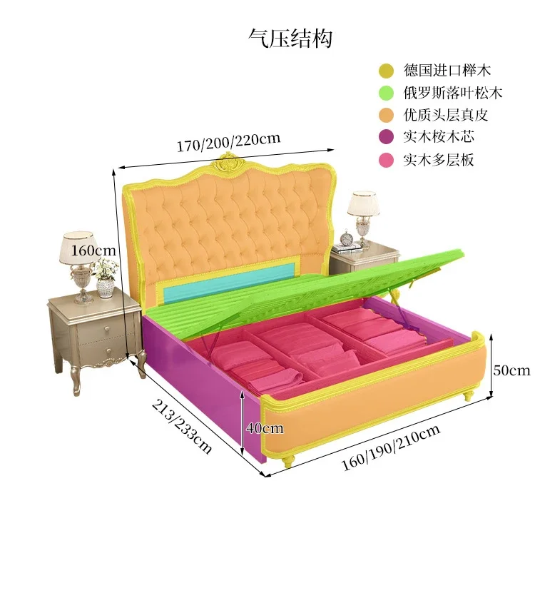 Luxury Loft Twin Bed Frame Wooden Design Adult House Platform Full Bed Bases Twin King Size Mobili Per La Casa Home Furniture