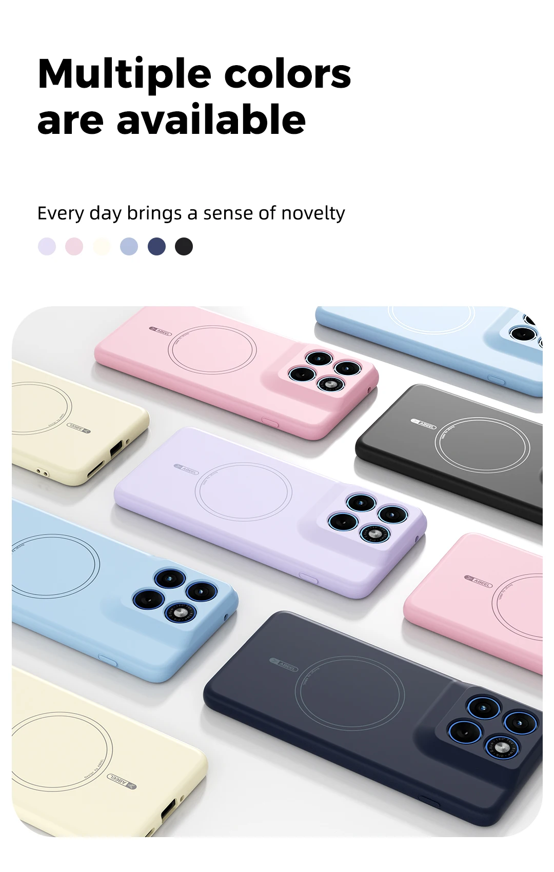 Magnetic Wireless Liquid Silicone Case with Microfiber Lining