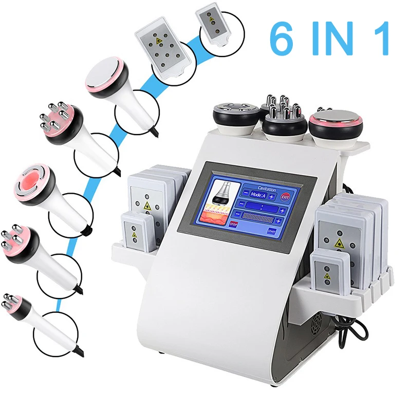 6 In1 Cavitazione Rf Laser Macchina Dimagrante Corpo Modellante Pelle Rassodante Lifting Del Viso 40K Lipolaser Ad Ultrasuoni A Radiofrequenza