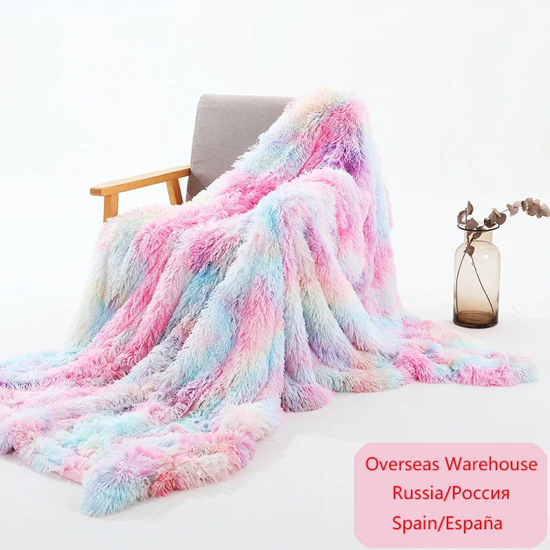 Details about   Large Soft Warm Fluffy Shaggy Blanket Faux Fur Throw Sofa Bed Double Bedspread ~