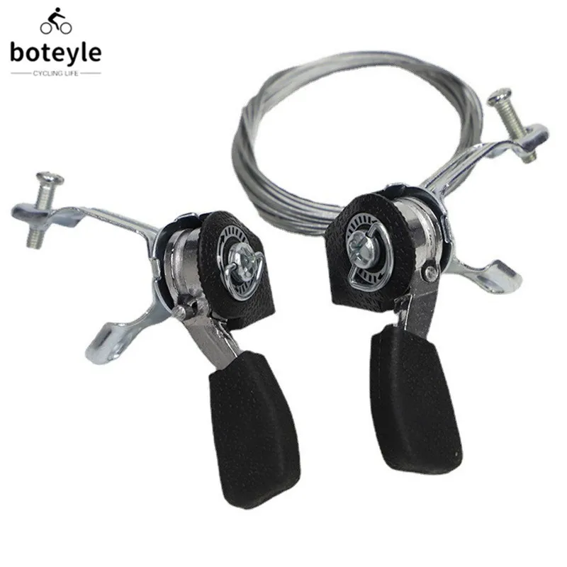 Dual 3x6/7 Speed MTB Thumb Gear Shifters with Inner Cable
