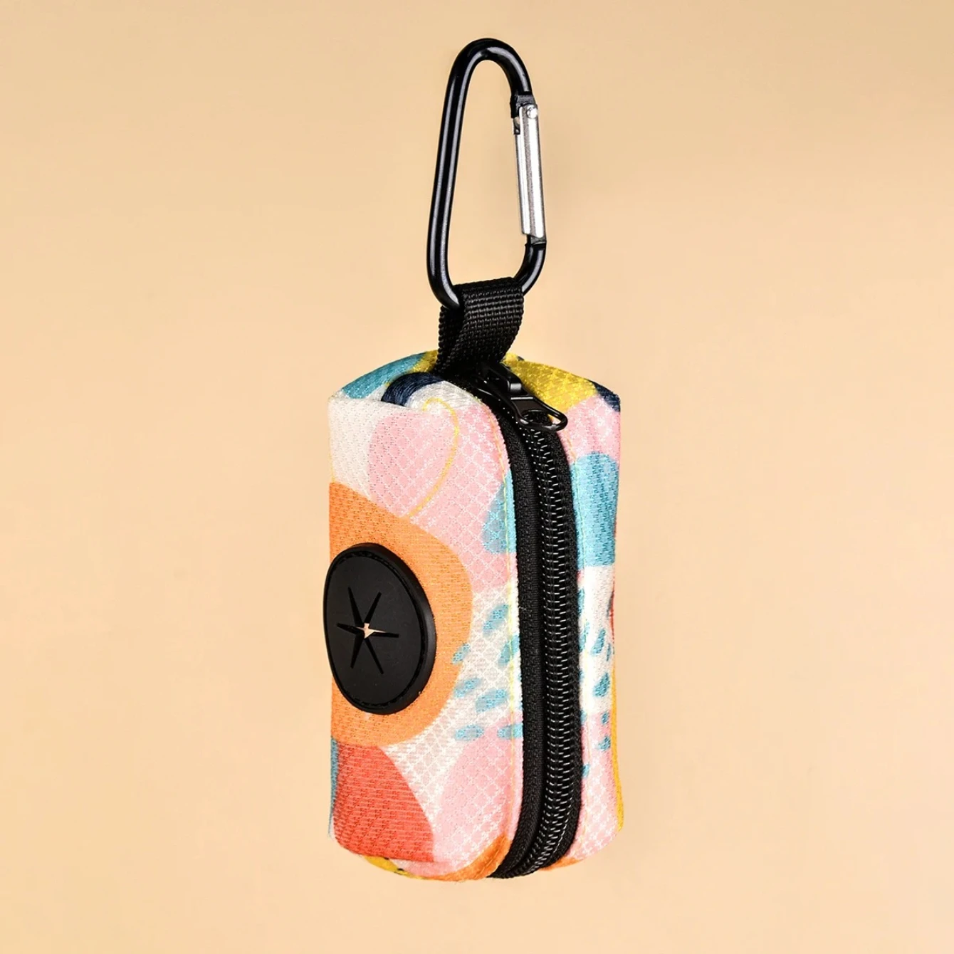 Abstract Designer Print Cute Design Pet Poop Bag Holder Dispenser Without Poop Bag and Leashes Can Attached with Any Dog Leashes