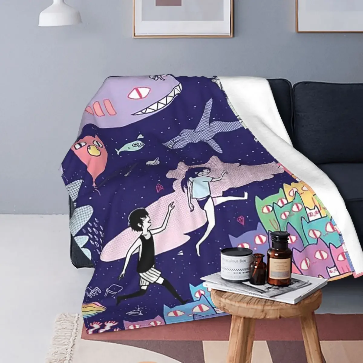 

Одеяло Omori из игры «Базилик», плюшевое летнее мягкое покрывало с коралловым флисом, постельное белье, тонкое плюшевое покрывало для спальни