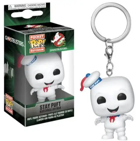 thumbnail image 4 of Llavero de juguete Funko Pop MOVIES Ghostbusters Stay Puft Marshmallow Man Slimer de 4 cm de PVC con figuras de vinilo de bolsillo, 4 of 5