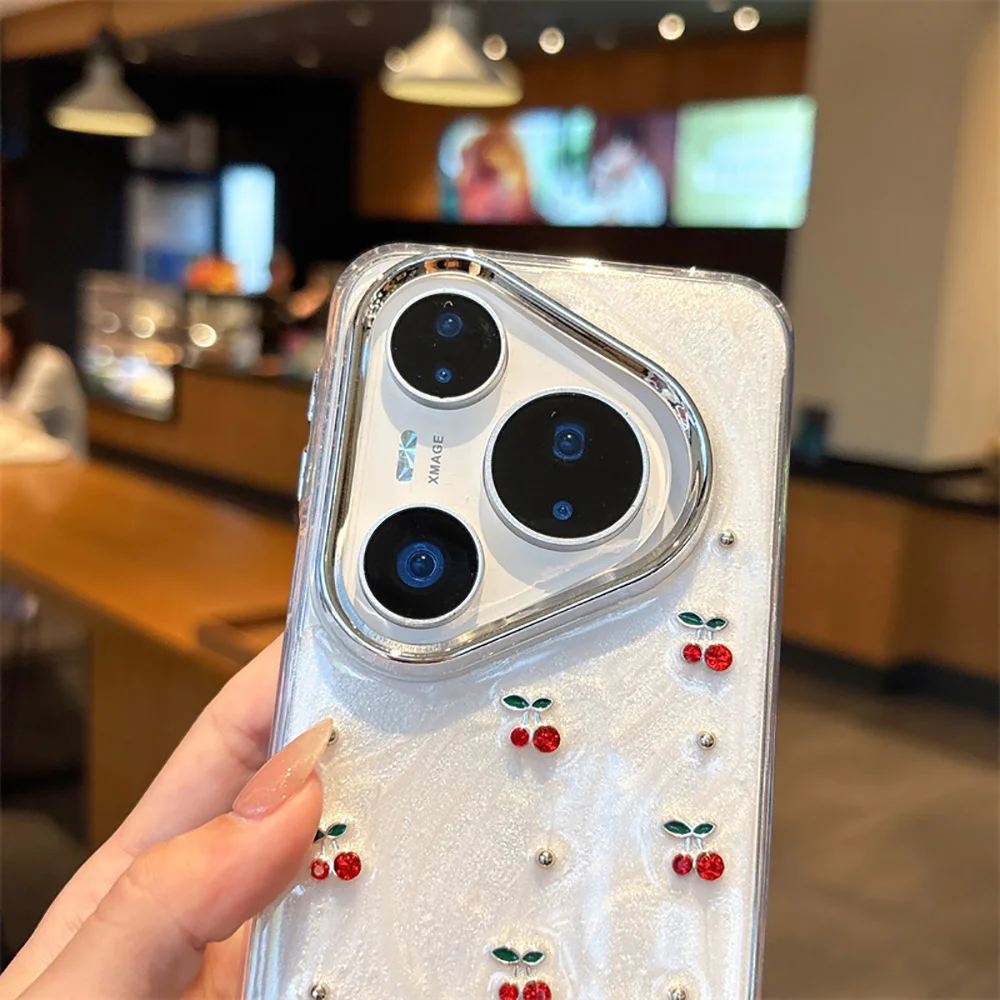 Cute 3D Cherry Bling Shining Girls Phone Case - Ultra Protective Back Shell
