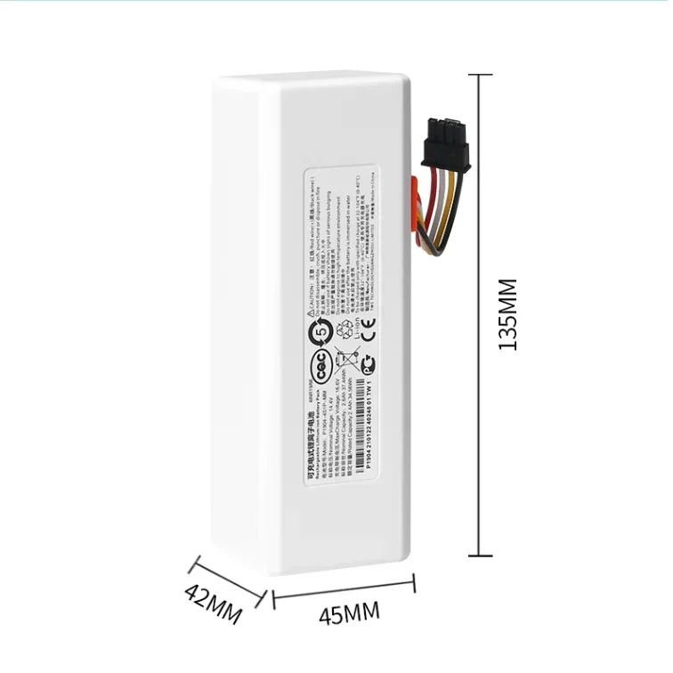 Original STYTJ01ZHM Battery P1904-4S1P-MM For Xiaomi Mijia 1C Robot Vacuum Mop Cleaner Accessories 14.4V 2600mAh 18650 Battery vacuum cleaner battery