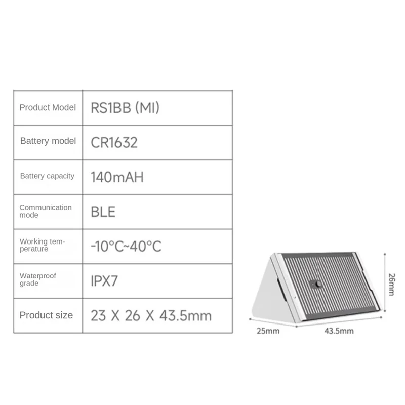 A98Z Water Leak Sensor Flood And Rain Detector IPX7 Waterproof 3 Sensitivity Settings For Home Security Works