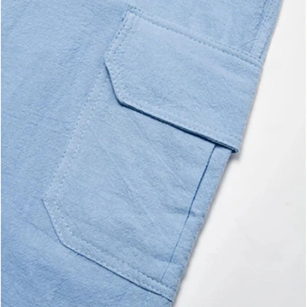 Men’s Summer Loose Solid Color With Pockets Cargo Shorts Fashion Beach Streetwear Hombre Fashion Casual Shorts 14 S9062925693084804b1576ea41b5769e1e
