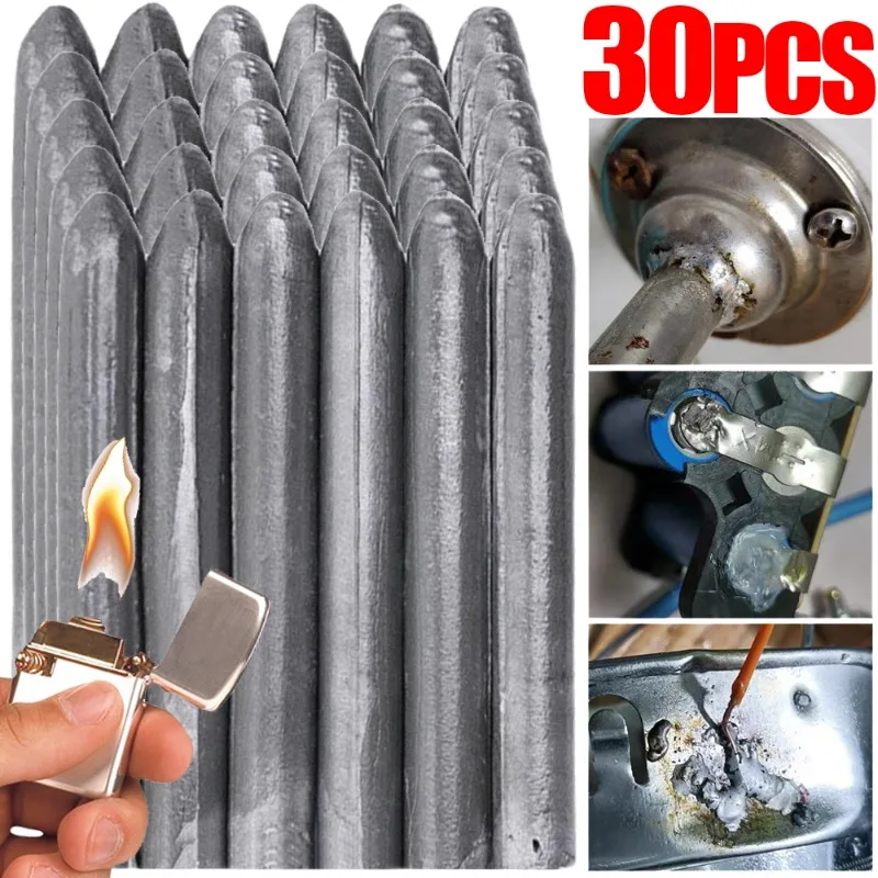 Welding Rods Aluminum Welding Rods 3/30PCS Low Temperature Welding Rods Aluminum Rod Water Tank Pipe Household Repairing Weld Tools No Need Solder Powder