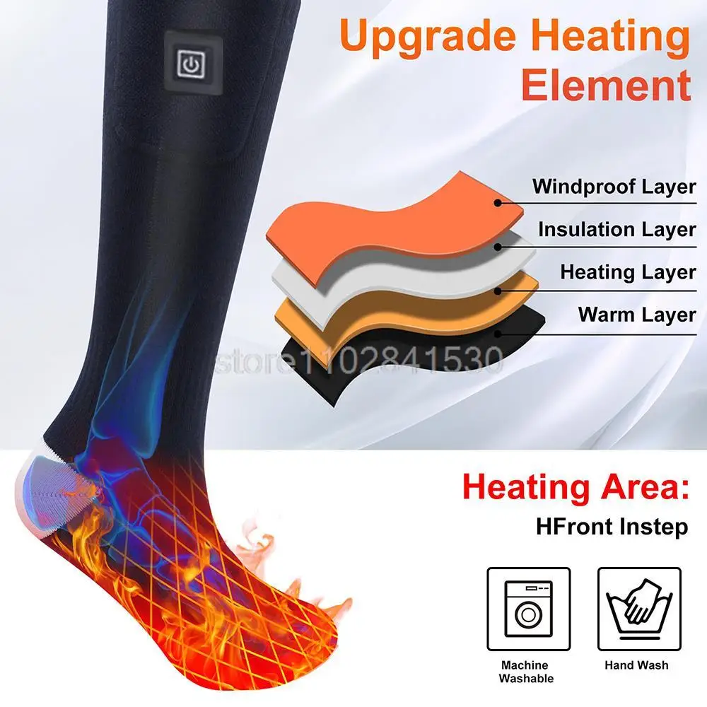 Heated Electric Skiing Socks with Battery 4
