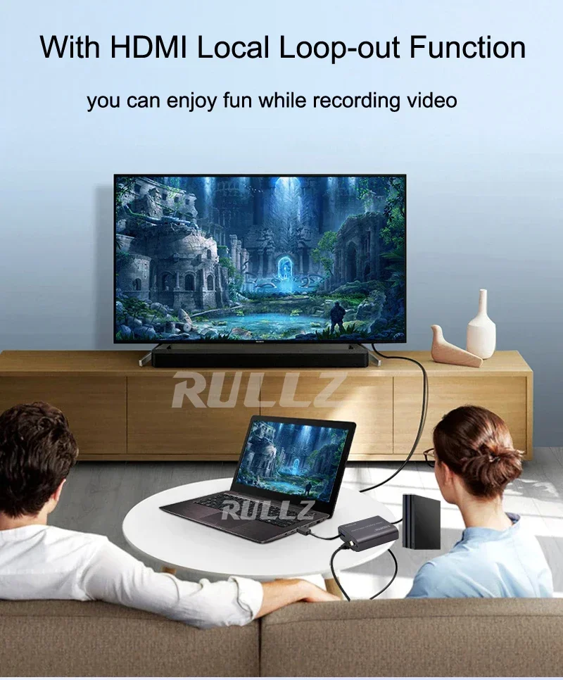 Rullz 4K 60Hz HDMI Video Capture Card TV Schleife 1080P Spiel Aufnahme Platte Live-Streaming Box USB 2,0 3,0 Grabber für PS4 Kamera