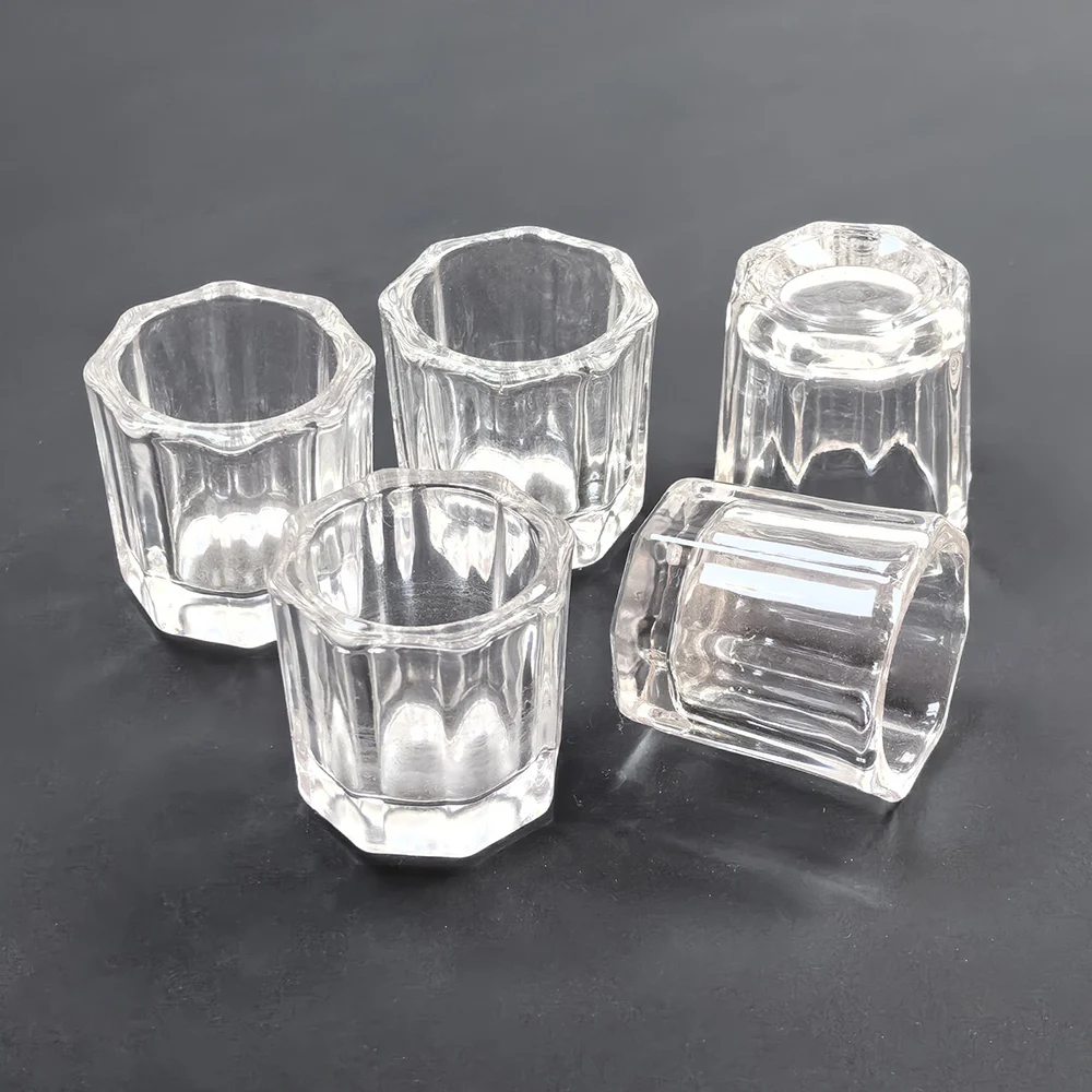 Nail Art Acrylic Liquid Cup Dappen Dish Container Glass Crystal Cups Glassware Tools for Nail Art Design 6