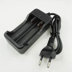 Dual Slot EU Plug USB Charger for Rechargeable Lithium Batteries (EU PLUG 220V)