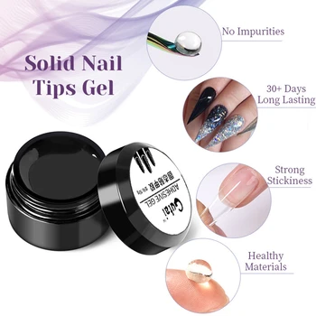 Punte per unghie solide Gel Adesivo forte Colla per estensione a lunga durata Gel polimerizzatore UV LED per stampa acrilica sulle unghie Manicure fai da te