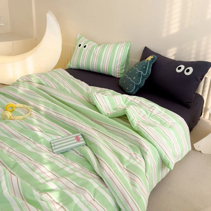 2025 new dopamine washed cloud cotton big eye series summer quilt four-piece three-piece set single piece summer quilt cool summer quilt summer quilt set