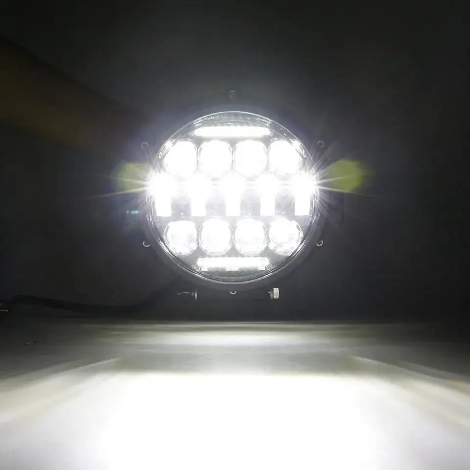 7inch Waterproof LED Headlight Hi/Low Daytime running Offroad LED Bar Spot Flood
