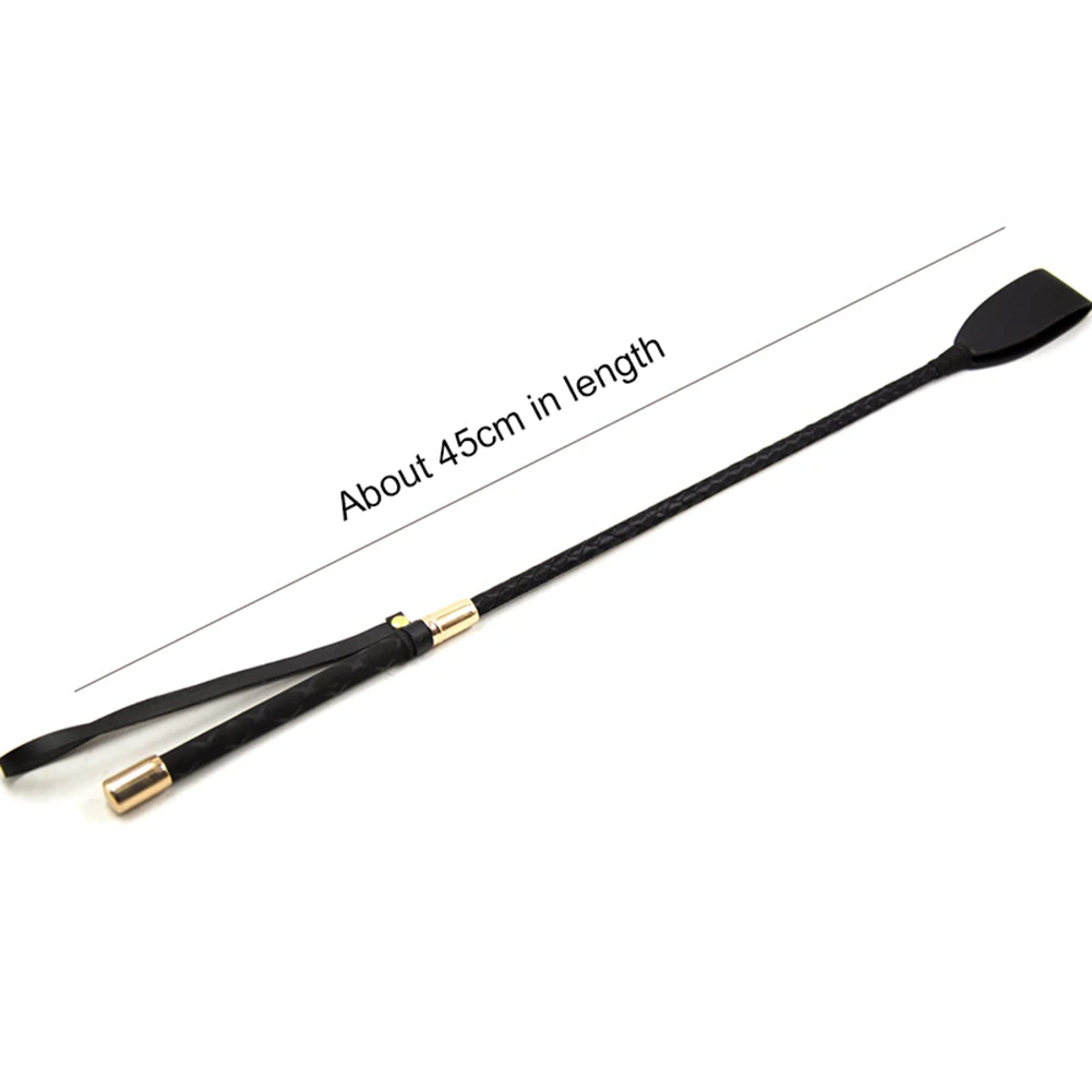 Riding Crop 18 Inch Horse Whip With PU Leather Equestrianism Horse Crop Double Slapper Whip Crops horse riding equipment horse riding whip For Horses