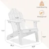 Kids Adirondack Chair Set of 2, White Poly Lumber Plastic Weather Resistant Toddler Outdoor Patio Lounge Chair for Balcony 3