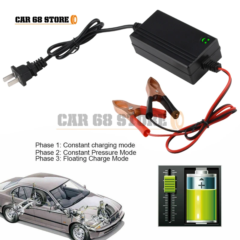 12V 15W Auto Car Battery Charger Tender Trickle Maintainer Boat