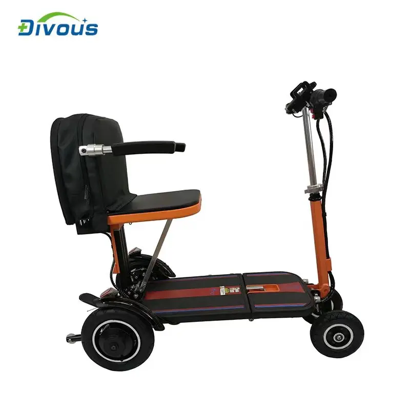 Hot Sale  Electric 4 Wheel Disabled Handicapped Adult Folding Foldable Mobility Scooter Electric  Wheelchair 2
