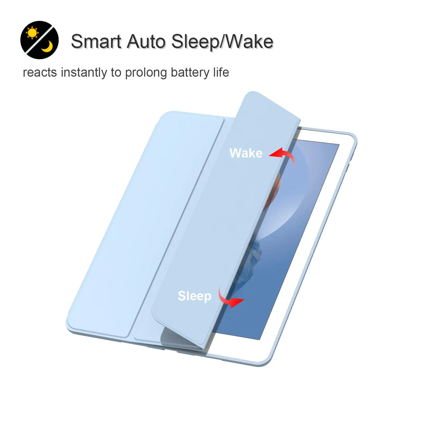 Premium Magnetic Leather Flip Smart Case with Soft Silicone Back