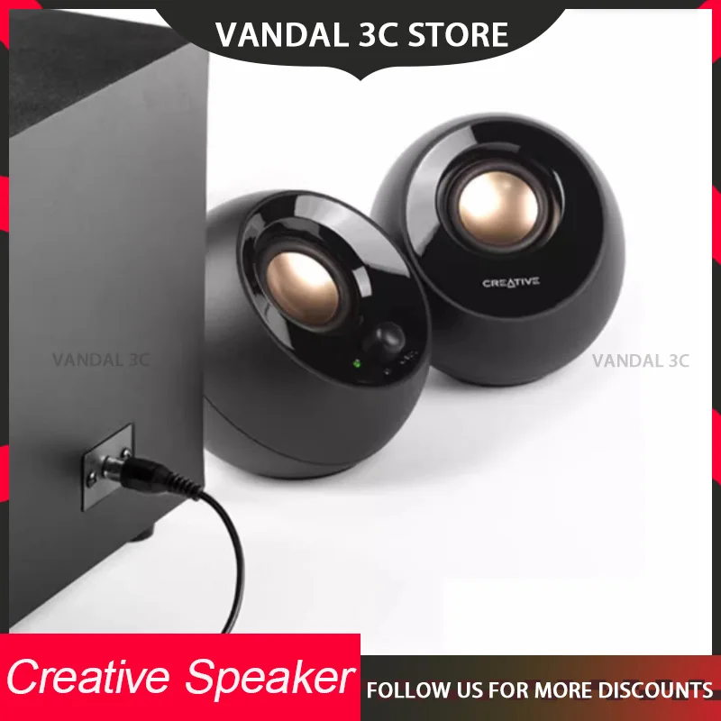 Creative Pebble Plus Mini Speaker 3d Surround Heavy Subwoofer Usb Wired Small Speaker For Desktop Computer Gifts Custom