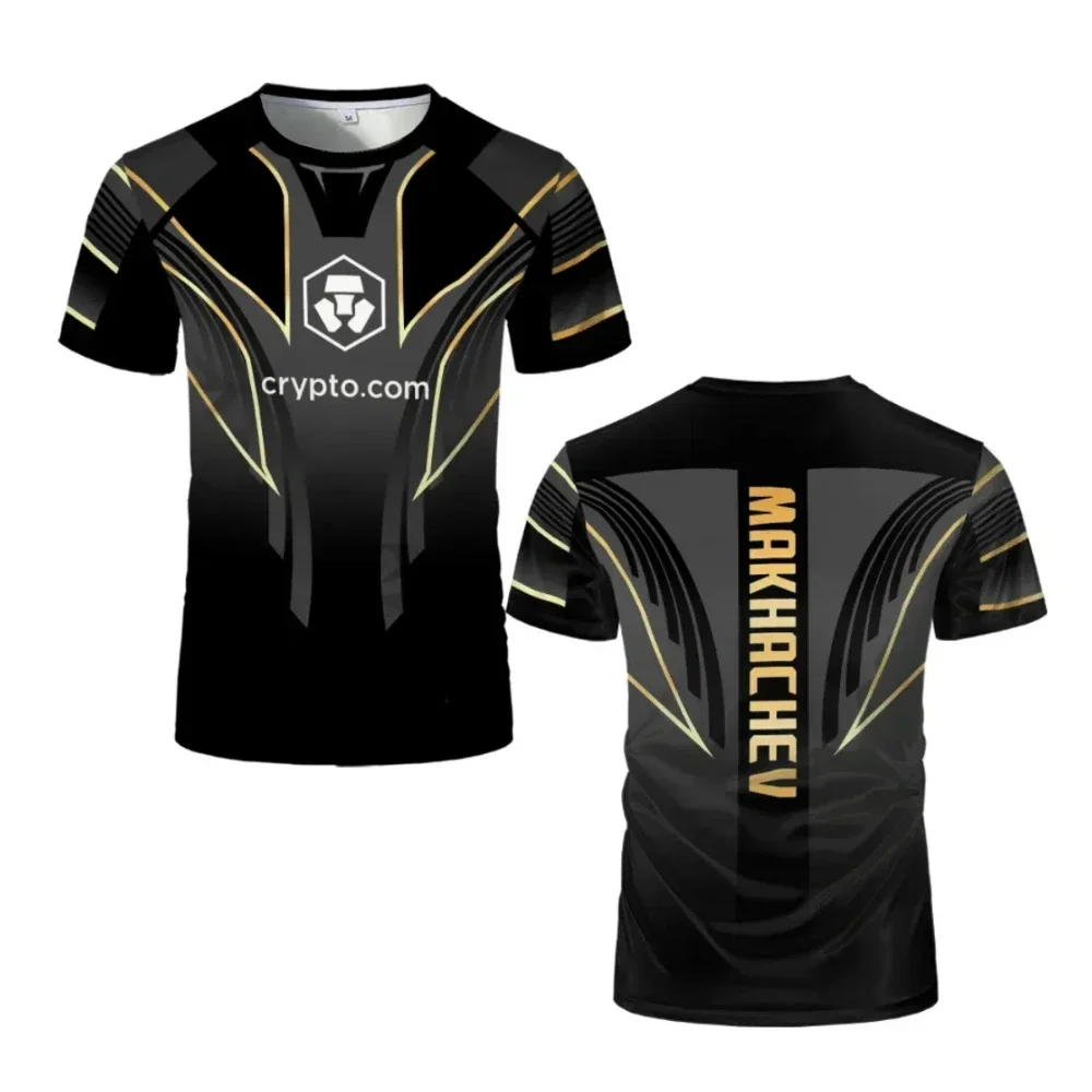 3D Printed Men's Wrestling Competition T-shirt Fan-shaped Round Neck Outdoor Short Sleeved Sports Top Men & Women