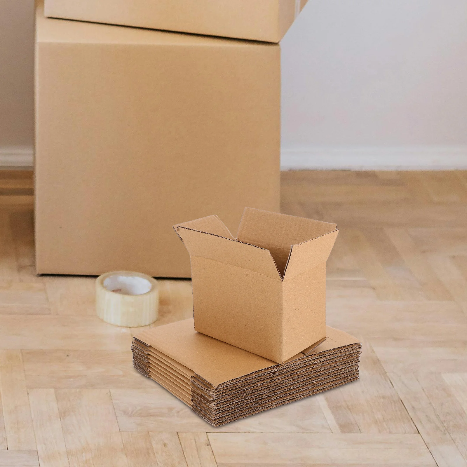 10Pcs Heavy Duty Corrugated Cardboard Shipping Boxes Safe and Secure for Moving Storage Small Shipping Boxes Moving Box