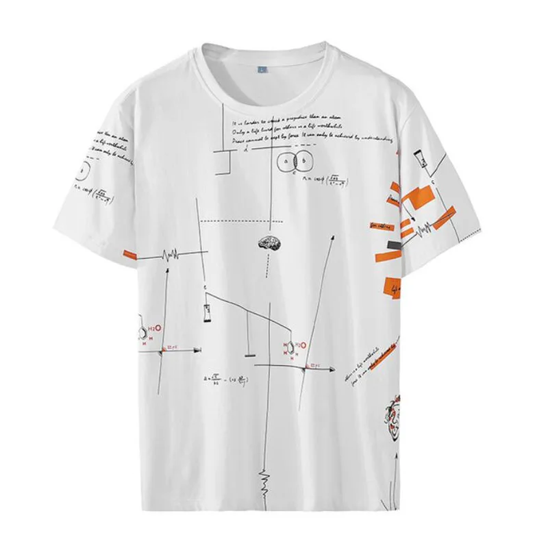 

Футболка мужская Свободная с коротким рукавом, HIO 7XL 8XL, повседневная, в стиле хео-хоп, цвет белый/черный, на лето