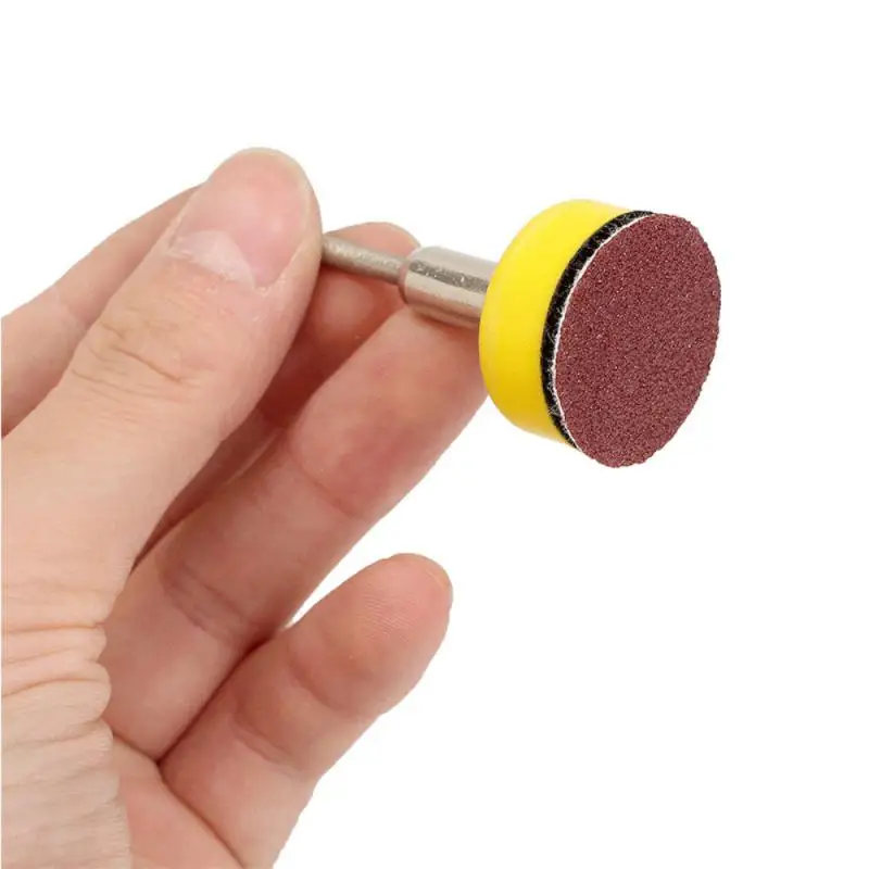 

25mm/1inch Sanding Disc Sandpaper + Hook Loop Backer Plate 1/8 Shank + Loop Sanding Pad Grinding Abrasive Mixed Polishing