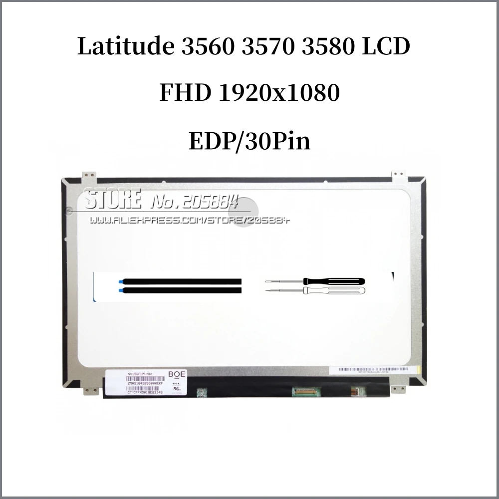 NUOVO RICAMBIO DELL Precision 15 3510 7510 15,6" LED FHD IPS schermo opaco EUR 41,34 - IT
