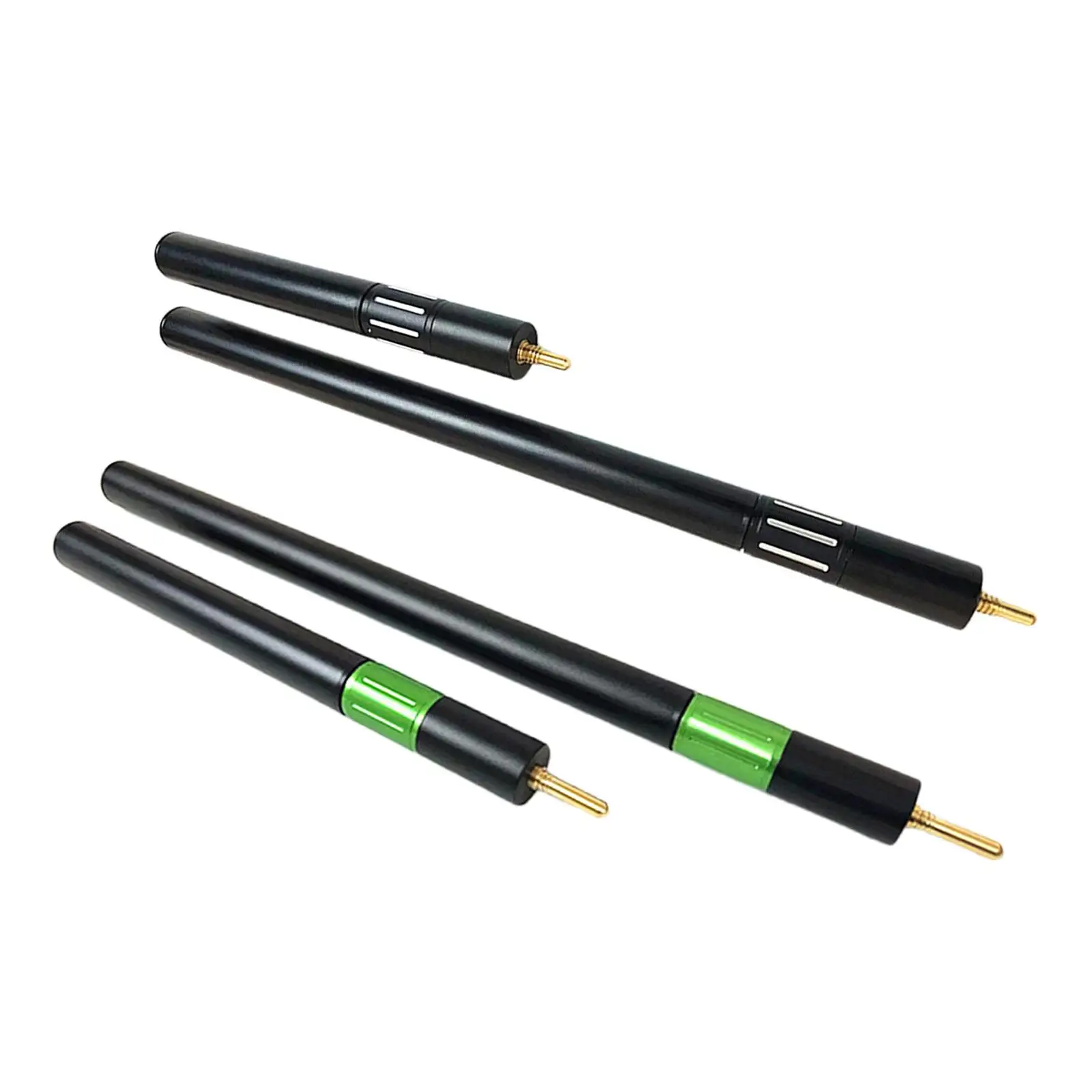 2x Telescopic Pool Cue Extender Billiards Cue Extension for Athlete Training