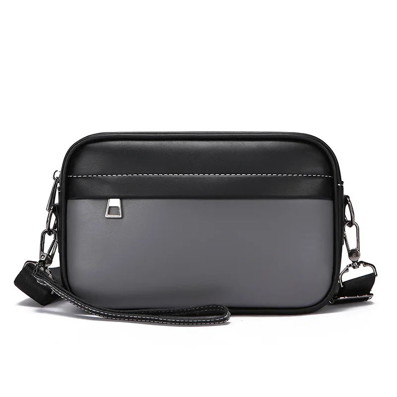 Casual men's shoulder bag, crossbody bag, fashionable retro solid color handbag, multifunctional travel daily