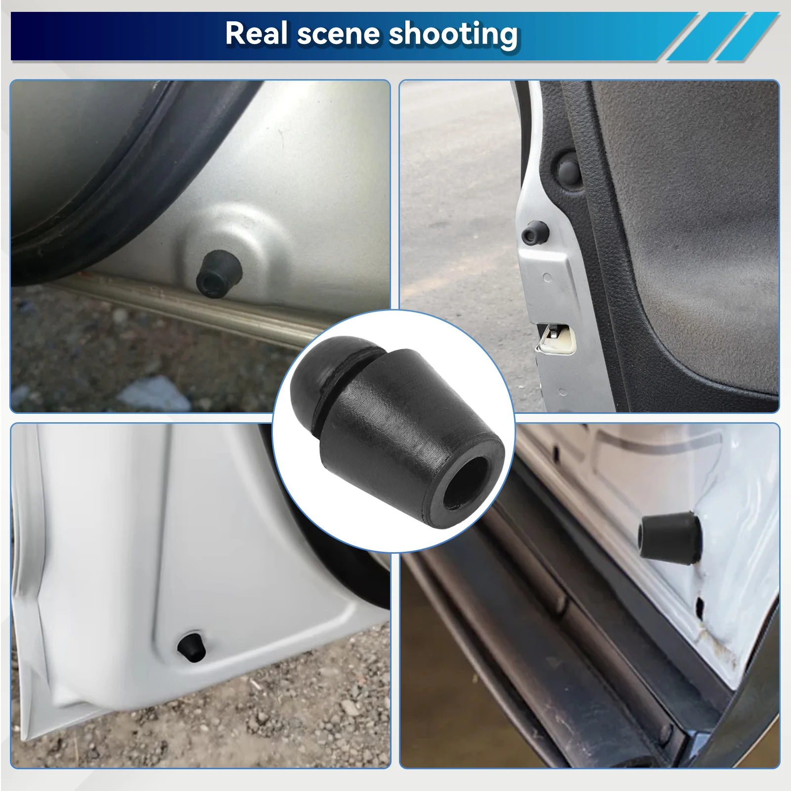 Car Door Dampers Rubber Pad Cover Rubber Anti Shock Cap 10x for Hyundai Elantra Sonata Accent ix35 IX45 Kia Rio 4 5 Ceed door lock damper