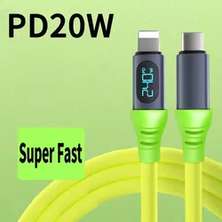 Advanced 6A 240W USB - C Fast Charging Cable with Digital Display and High - Speed Data Transfer Capability (For IOS)