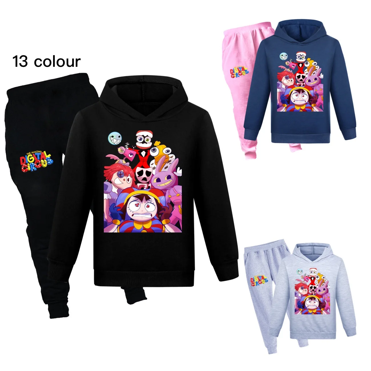 

The Amazing Digital Circus Pomni Jax Clothes Kids Hoodie Sweatshirts Pants 2pcs Set Toddler Boys Outfits Baby Girl Clothing Sets