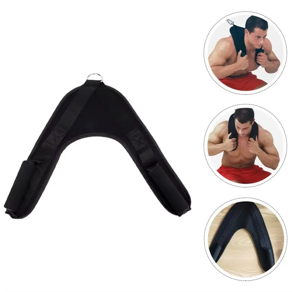 V-Shaped Abdominal Crunch Straps Nylon Fitness Drag Handle Ab Exercise Harness Foam Grips Comfortable Fitness Abdominal Belt