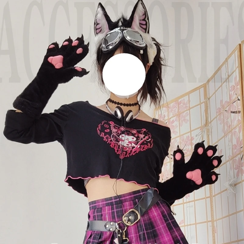 Set Costume Volpe: Fascia Orecchie Pelose, Coda Soffice E Guanti A Zampa – Per Bambine E Ragazze, Ideale Per Carnevale E Halloween