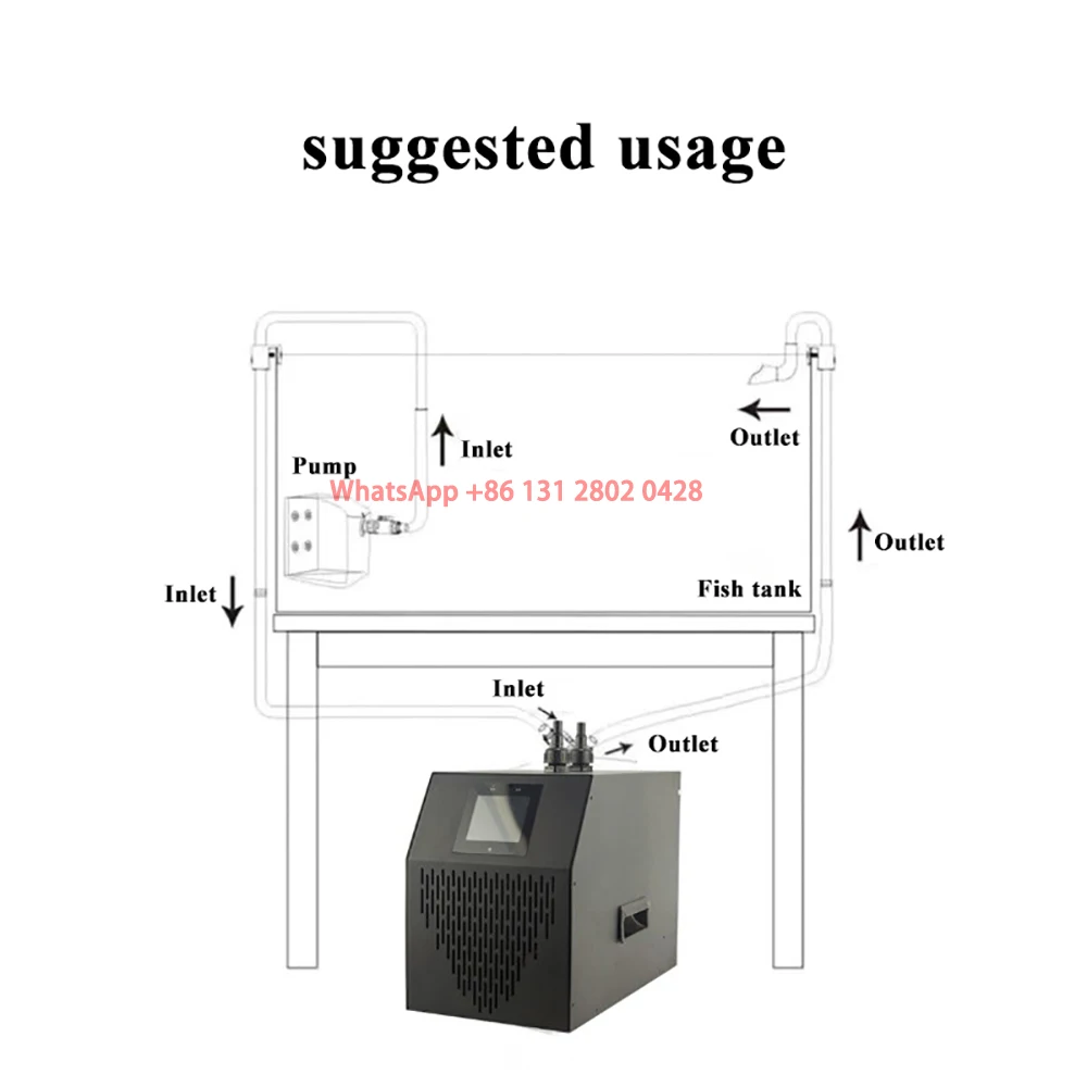 35L 60L 160L 300L 500L Marine Tank Chiller Water Cooling Machine Suitable Aquarium for Reef Coral Jellyfish Shrimp Water Plants 6